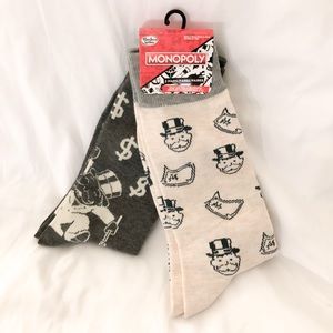 Monopoly Adult Socks- 2 Pairs